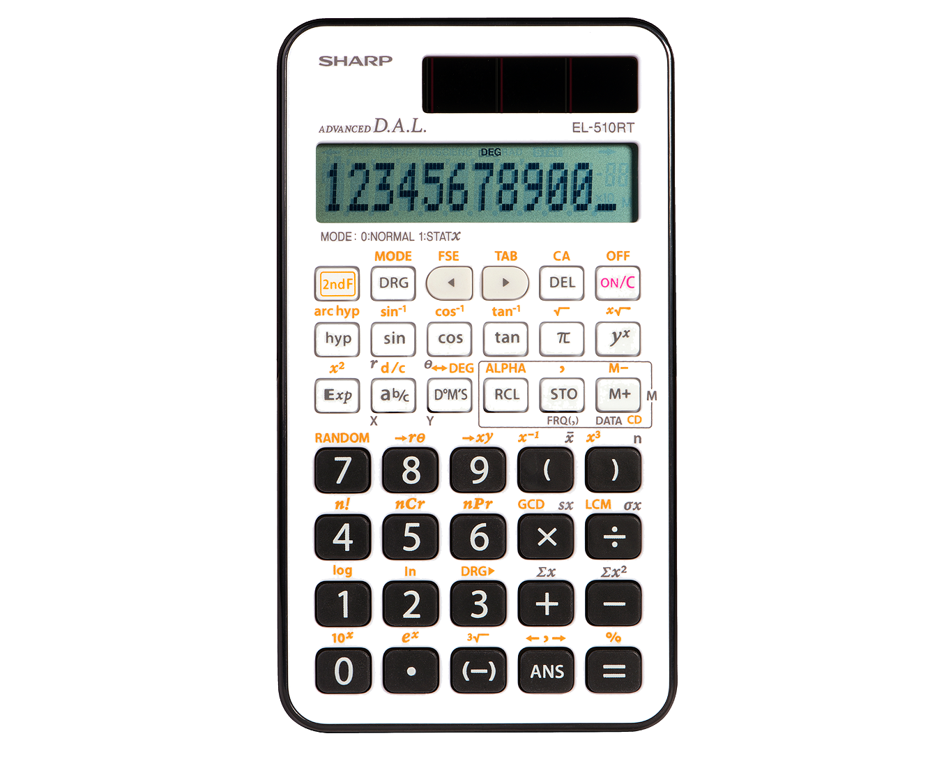 SHARP EL510RT 169-Function 10+1 Display Scientific Calculator – Black