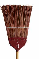 Ind Fire Broom w/48" handle Stiff Palmyra fibers 54"ovall