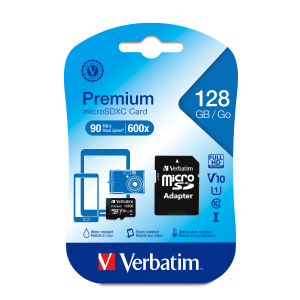 Verbatim 128Gb Prem microSDXC UHS-I V10Cls10 adap