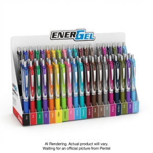 EnerGel Retractable Gel Roller, (0.7mm), Assorted Colours, Open Stock Display 120 PCS