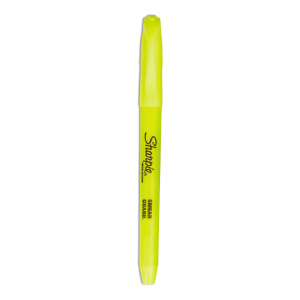 Sharpie Pocket Highlighter, Narrow Chisel Tip, Yellow - 1 Unit