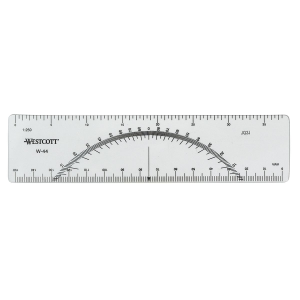 Metric Protractor Ruler with 1:250, 15cm/6?
R?gle rapporteur m?trique avec ?chelles ? 1:250,15cm/6 po