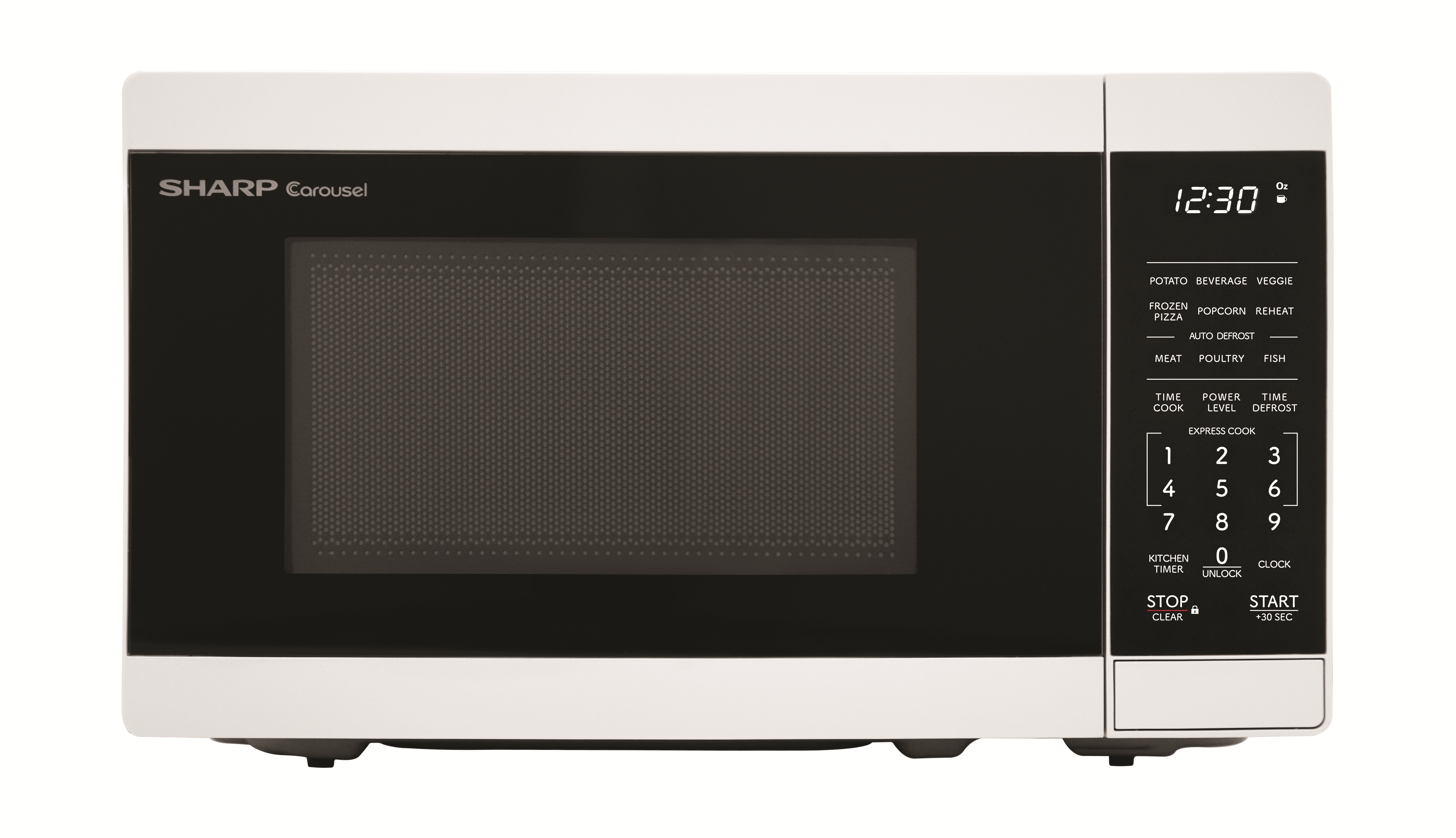 SHARP SMC0760KWC 0.7 cu. ft. 700W White Countertop Microwave Oven with Carousel Turntable System