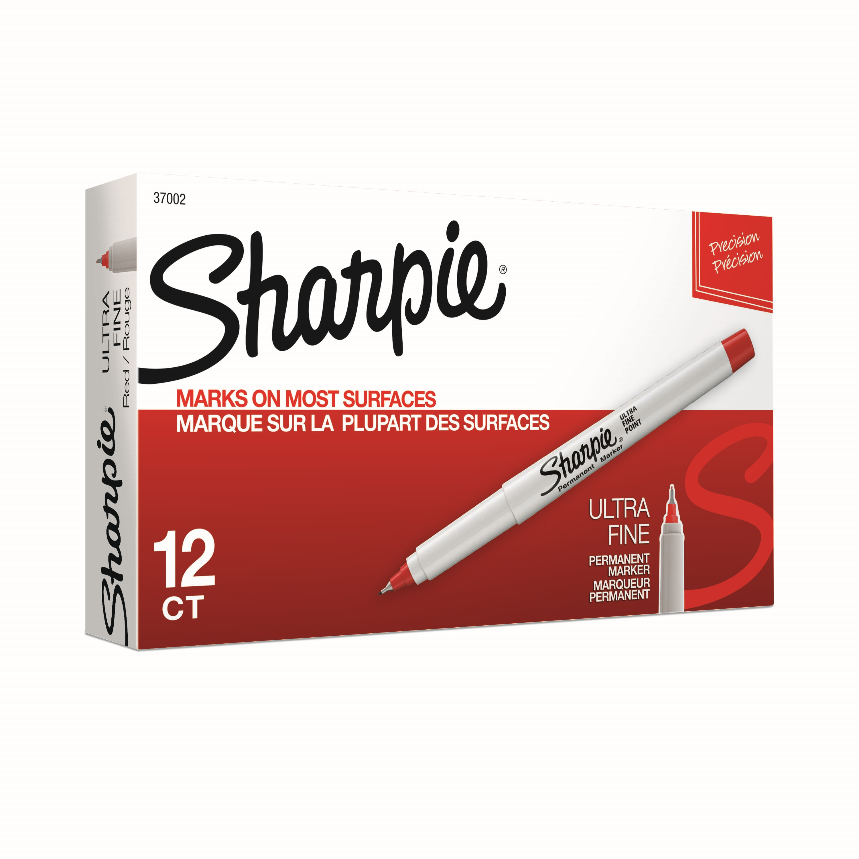 Sharpie Permanent Marker, Ultra Fine Point, Red, 1 Unit