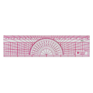 8ths/16ths Graph Protractor Ruler 15cm/6? 
R?gle rapporteur 1/8 et 1/16 au po, 15cm/6 po