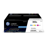HP 202A CYM Original LJ Toner Cartridges