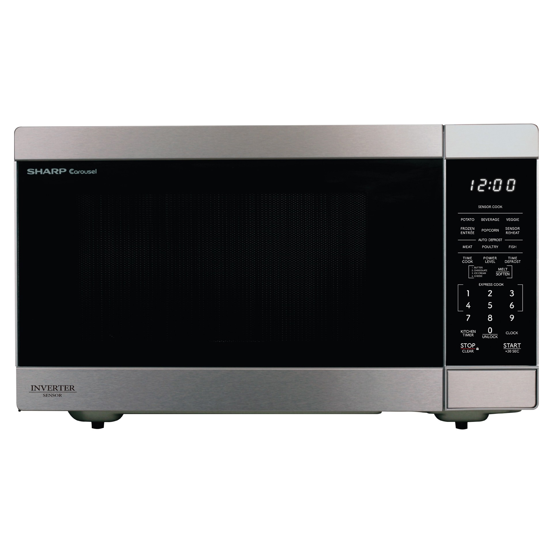SHARP SMC1664KSC Carousel Countertop Microwave Oven – 1.6 cu. ft. 1100W Stainless Steel