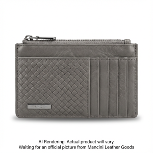 Basket Weave RFID Secure Card Case and Coin Pocket