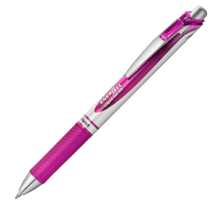 EnerGel Retractable Gel Roller, (0.7mm) Metal Tip, Magenta Ink