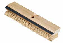 11" Wood Deck Brush w Squeegee - White Natural Fiber