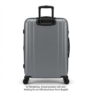 Bugatti Wellington HLG6128BU Hardside Luggage ? 28" Large Spinner Vegan Leather Trim Grey