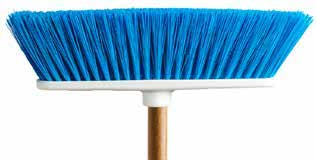 Jupiter Premium Lrg Indoor Flat Mag Broom-Dense Fiber-Blue w/48" Wood Handle