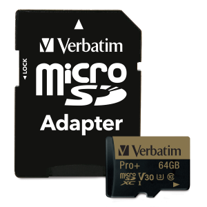 Verbatim #64GbPro+ 600X microSDXC UHS1 V30U3 Cl10