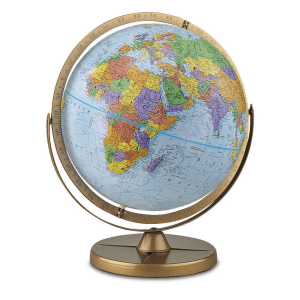 Replogle Pioneer Globe 12"/30Cm Diameter Blue Ocean Desk Globe With Metal And Full Meridian (English)