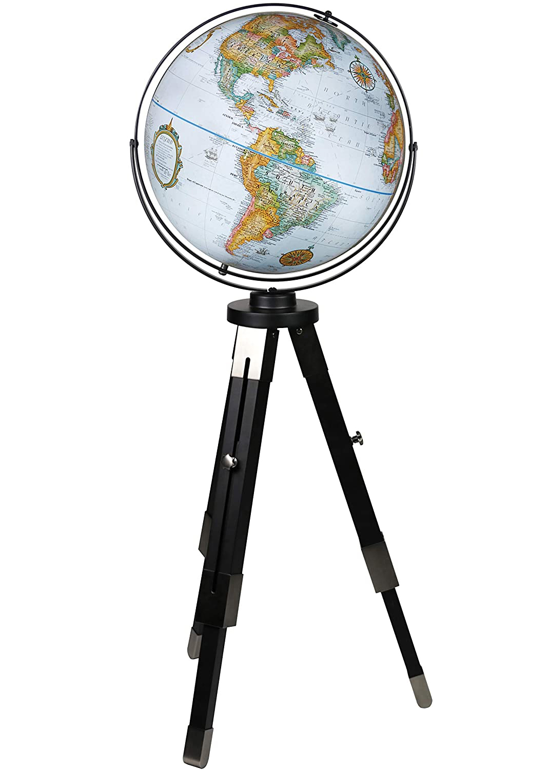 Willston 16"/40.5 cm Diameter Blue Ocean Floor Globe (English)