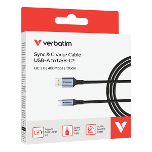 Verbatim Sync & Charge USB A to C 18W 120 cm