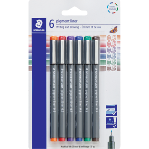 Pigment Liner 0.5 mm assorted colours