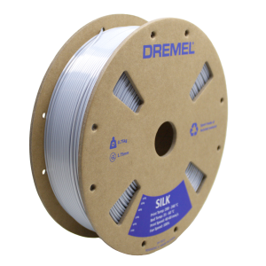 3D Silk PLA Filament Spool, 1.75mm Diameter, Silver 0.75kg