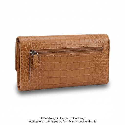 Croco RFID Secure Clutch Wallet