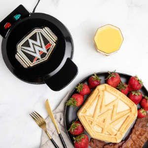 Uncanny Brands WWE Championship Belt Waffle Maker ? The Breakfast of Champions Non-Stick Waffle Iron