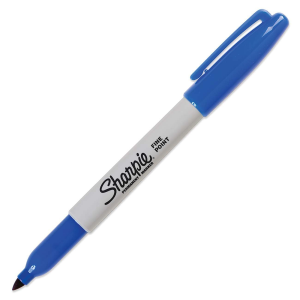 Sharpie Permanent Marker, Fine Point, Blue, 1 Unit