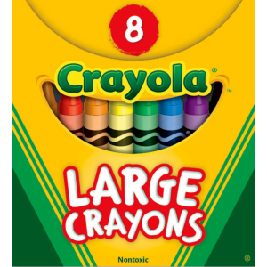 8 Large Crayons (English Only)
