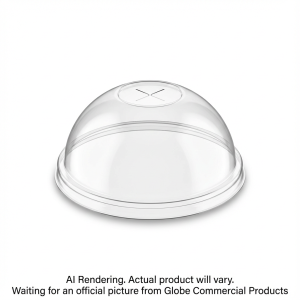 Clear PET Dome Lids with Hole for Clear PET Cold Cups 12oz-20oz, Sleeve of 50