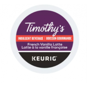 COFFEE-K CUP TIMOTHY'S FRENCH VANILLA LATTE (06717) 24/BX