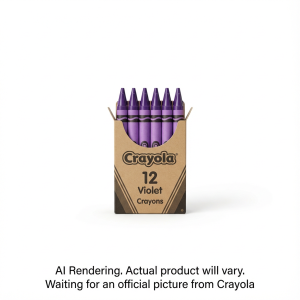 12 Bulk Crayons ? Violet (English Only)
