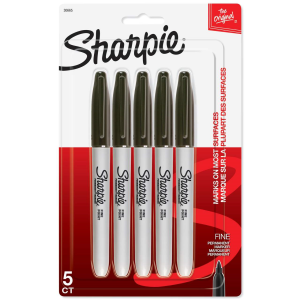 Sharpie Ofc Pk Blk 5 Card