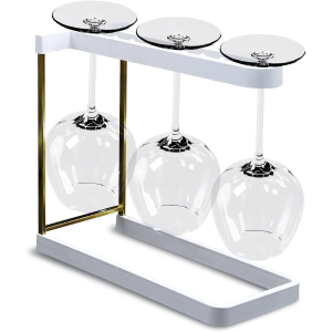 Happy Sinks Wine Glass Rack ? White Bio-Composite & Stainless Steel (EB-HS-045)