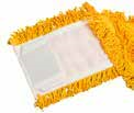 Flat Mop Looped MicroLoop fiber refill 40cm/16" Yellow w/T/Tabs