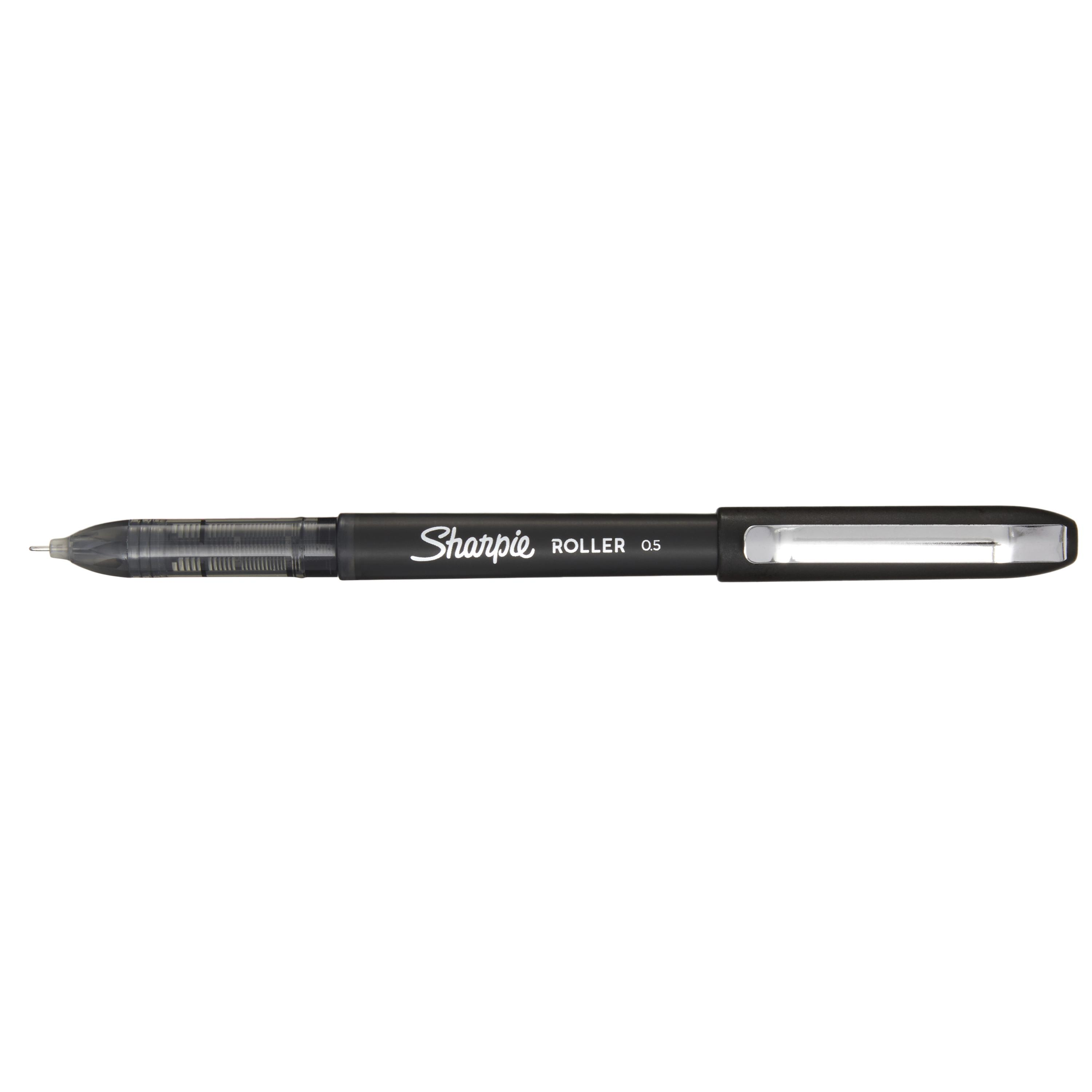 Sharpie Rollerball Pen, Needle Point (0.5 mm) Precision Pen, Black Ink, 1 Unit
