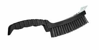 Plastic Handle Wire Scratch 4x17Row 30cm/12"-Black