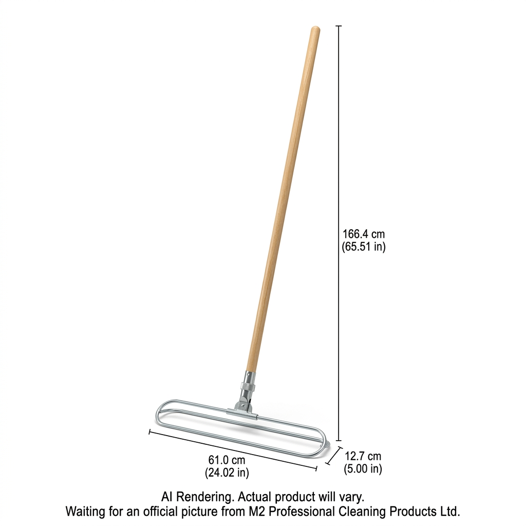 24" Clipper Dust Mop Frame & Wood Handle