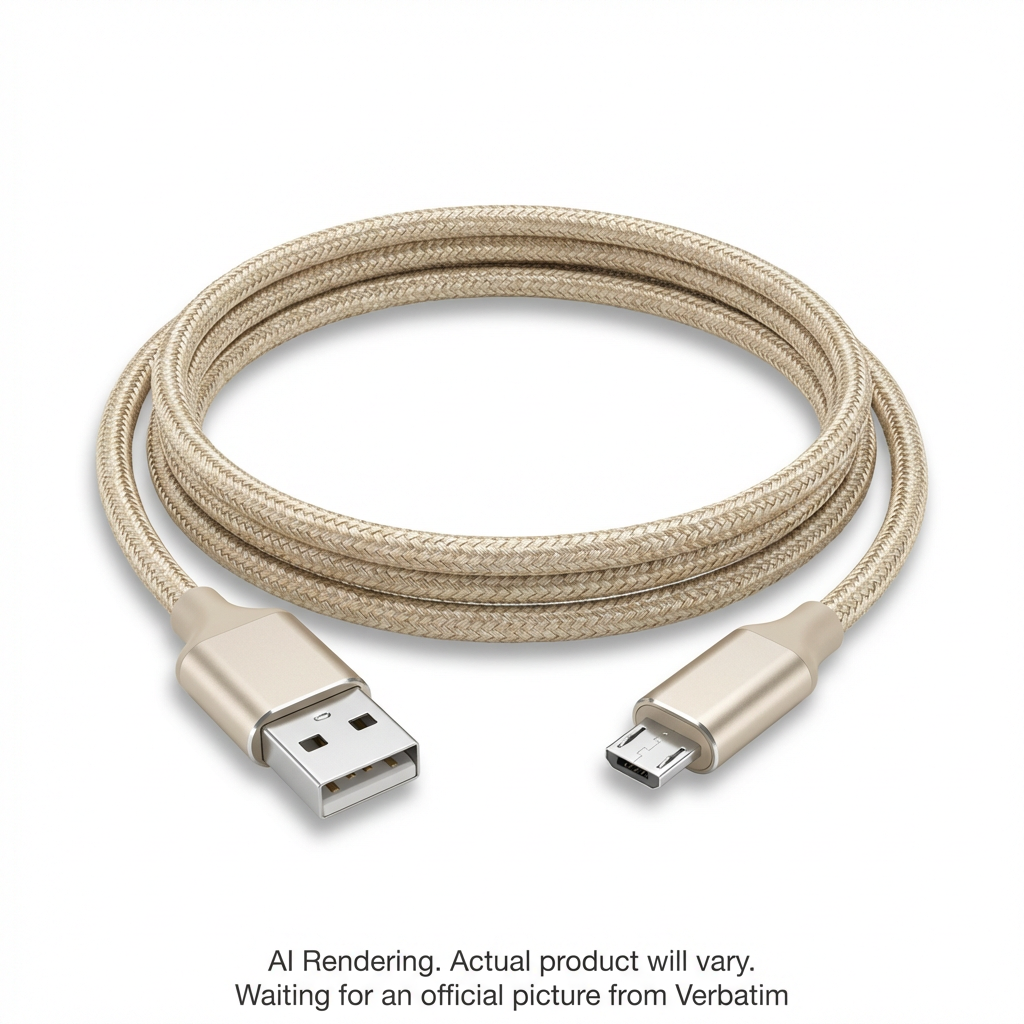 Sync & Charge microUSB Cable ? 47 in. Braided Champagne