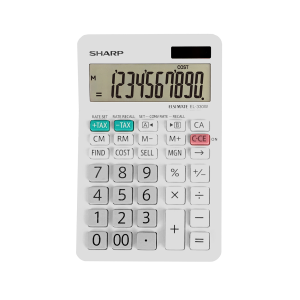 SHARP EL330W Twin Power XL 10-digit Display