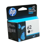 HP 62 Original Ink Cartridge – Sharp, Fade-Resistant Pigment Ink for ENVY & OfficeJet – Black (C2P04AN)