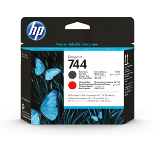 HP 744 Mat Blk and Chrmtc Red Printhead
