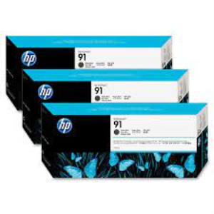 HP 91 Matte Black 3 Pack Ink Cartridge