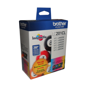 Brother LC2013PKS 3-Pack of Innobella  Colour Ink Cartridges (1 each of Cyan, Magenta, Yellow), Standard Yield