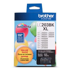 Brother LC2032PKS 2-Pack of Innobella  Black Ink Cartridges, High Yield (XL Series)