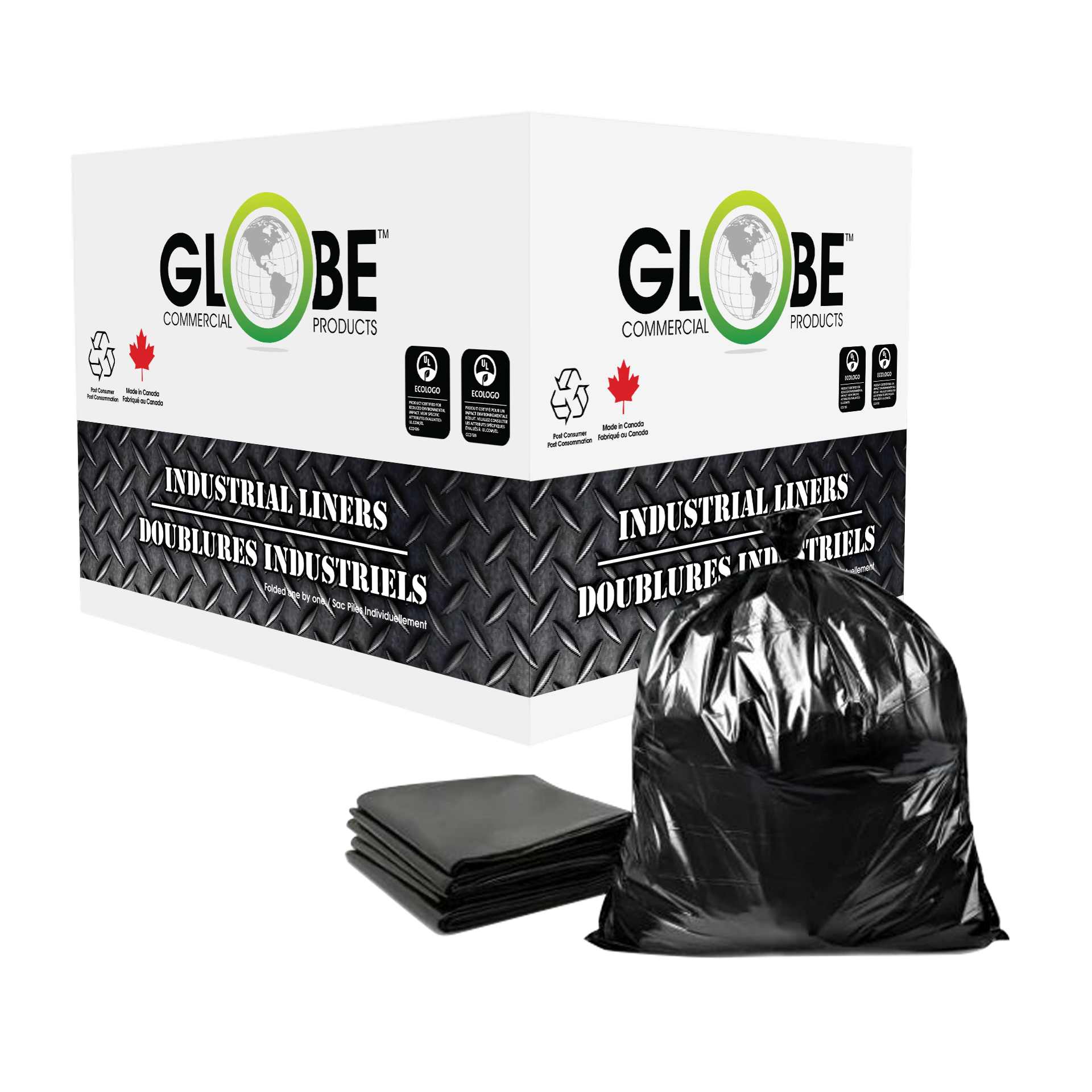 20X22" BLACK UTILITY LLDPE CAN LINER (GARBAGE BAGS), CASE OF 500