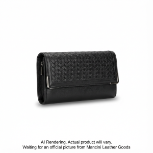 Basket Weave RFID Secure Clutch Wallet