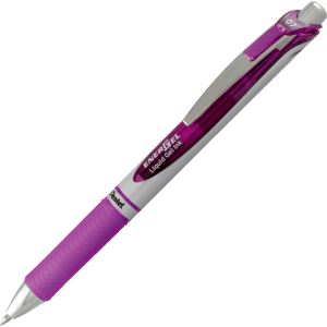 EnerGel Retractable Gel Roller, (0.7mm) Metal Tip, Violet Ink