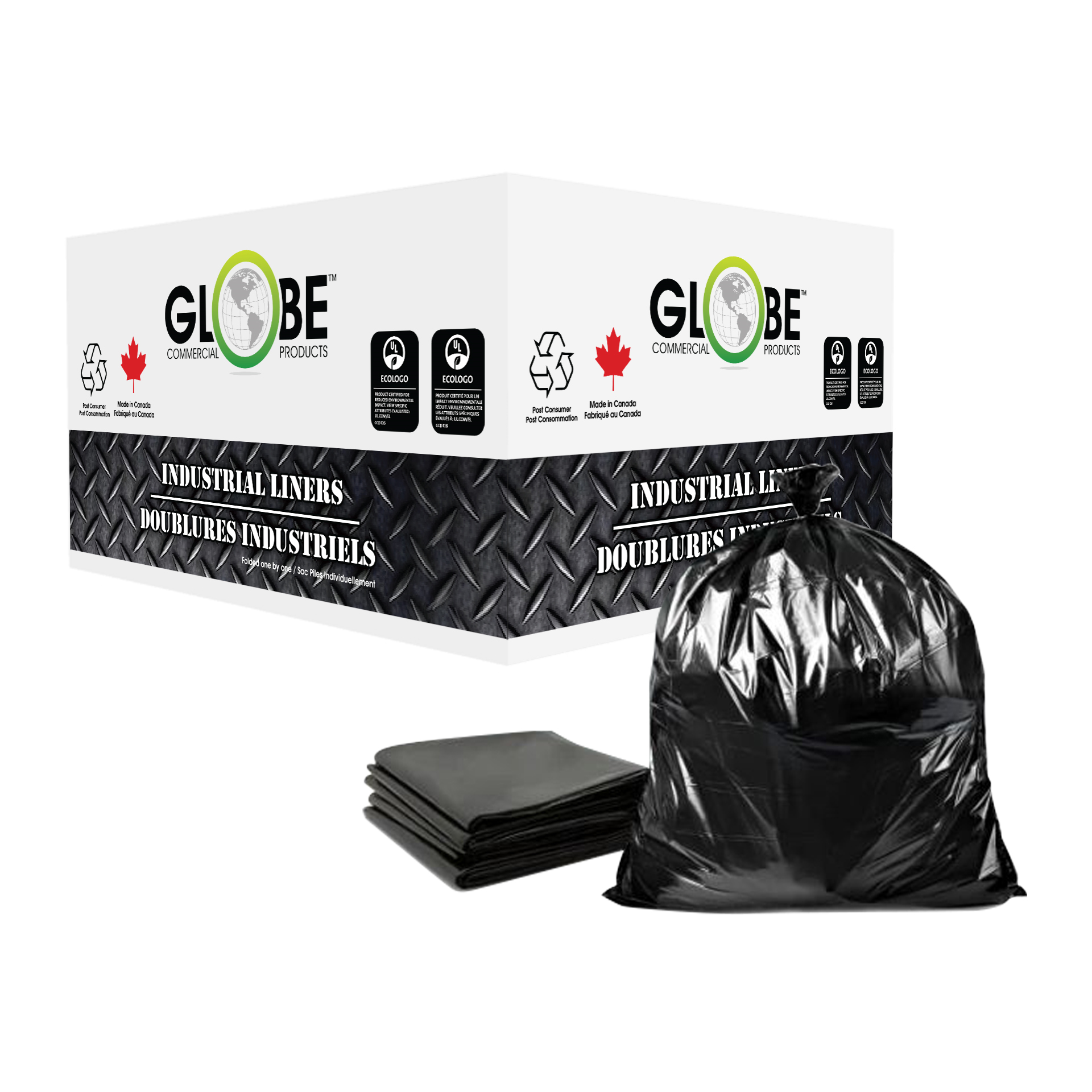 35 X 50" BLACK STRONG LLDPE CAN LINER (GARBAGE BAG), CASE OF 125
