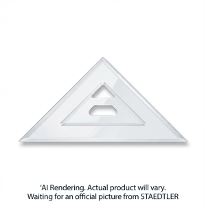 Set square clear acryl.12'' 45/90