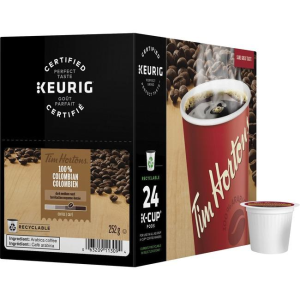 COFFEE-K CUP TIM HORTONS 100% COLOMBIAN-11309 24/BX