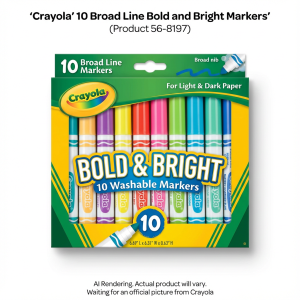 10 Broad Line Bold and Bright Markers