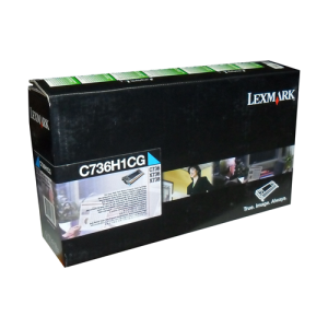 Lexmark C/X736,X738 Cyan Return Program 10K Toner Cartridge